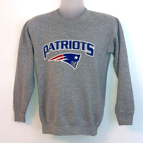 Vintage Pro Layer NFL New England Patriots Grey Sweatshirt Size XL - Picture 1 of 4